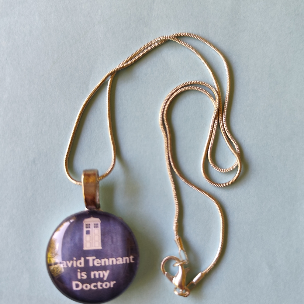 3/$25💙Doctor Who David Tennant Is My Doctor Pedant Necklace
